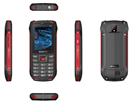 Telefon komórkowy Aligator R40 | czarno - czerwony | Stan: Dobry