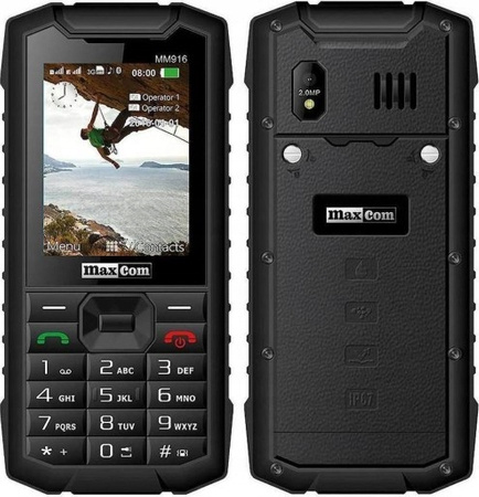 Maxcom MM916 Strong IP67 Armored Phone Dual SIM | Black | Condition: Perfect