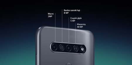 Smartfon LG K61 4/64GB Dual SIM LM-Q630EAW Szary | Stan: Dostateczny