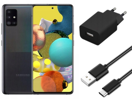 Samsung Galaxy A51 4/128GB LTE Dual SIM | A515F/DS | Czarny | Stan: Idealny