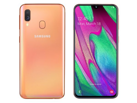 Samsung Galaxy A40 4/64GB LTE | SM-A405FN/DS | Pomarańczowy | Stan: Dobry