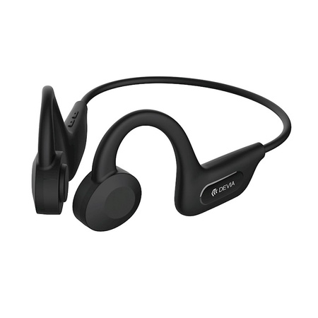 Słuchawki bezprzewodowe z przewodnictwem kostnym Bluetooth na szyję czarne