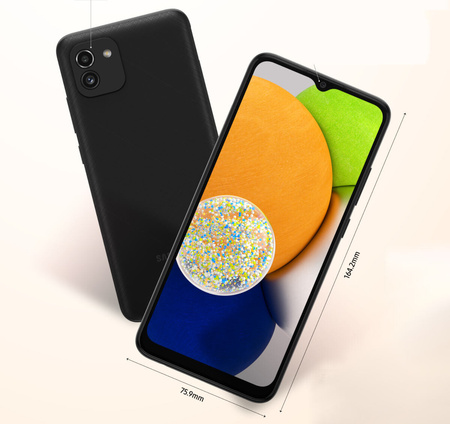 Samsung Galaxy A03 4/64GB 60Hz 4G | A035G/DSN | Czarny | Stan: Dostateczny