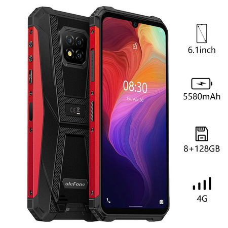 Smartfon Ulefone Armor 8 Pro 6/128GB LTE 6,1" Czerwony | Stan: Bardzo dobry