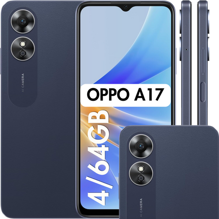 Smartfon Oppo A17 4/64GB 60Hz | CPH2477 | Czarny | Nowy