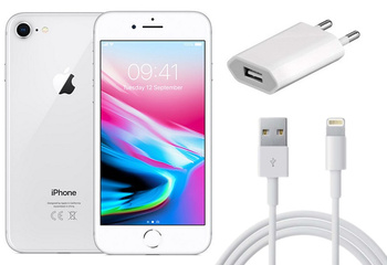 Smartfon Apple iPhone 8 64GB Srebrny | NOWA BATERIA 100%
