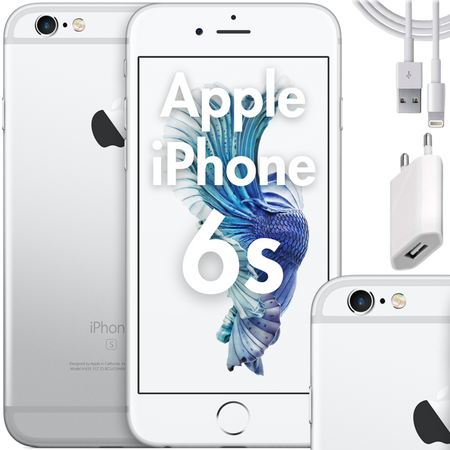 Smartfon Apple iPhone 6s 32GB LTE 4,7" Srebrny AKCESORIA | Stan: Idealny