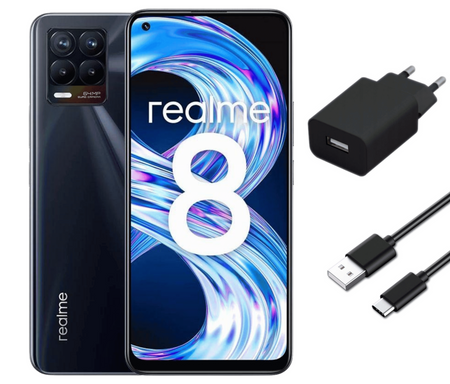 Smartfon Realme 8 5G 6/128GB 6.50 Dual Sim RMX3241 Czarny | Stan: Idealny