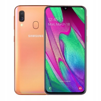 Samsung Galaxy A40 4/64GB LTE | SM-A405FN/DS | Pomarańczowy | Stan: Dobry