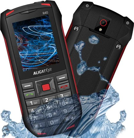 Telefon komórkowy Aligator R40 | czarno - czerwony | Stan: Dobry