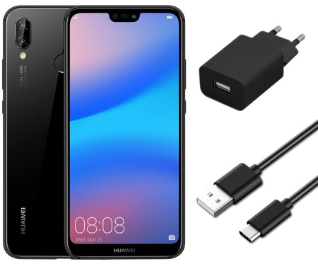 Smartfon Huawei P20 Lite 4/64GB LTE | ANE-LX1 | Czarny | Stan: Idealny