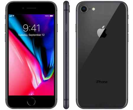 Smartfon Apple iPhone 8 64GB Szary NOWA BATERIA 100% | Stan: Dostateczny