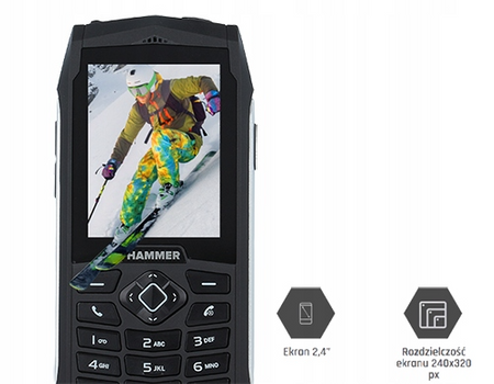 Armored cell phone MyPhone Hammer 3+ Silver | Condition: Perfect