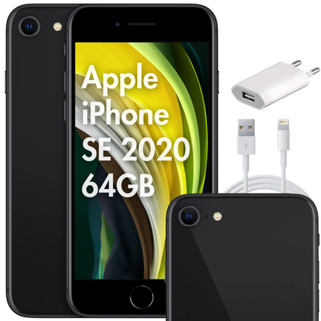 Apple iPhone SE 2020 64GB Czarny NOWA BATERIA 100% | Stan: Dostateczny