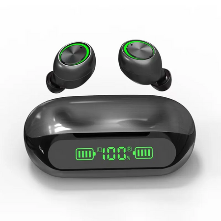 Słuchawki bezprzewodowe F9 TWS sportowe bluetooth etui powerbank Czarny