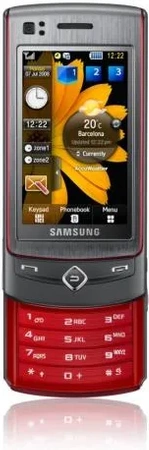 Telefon komórkowy rozsuwany Samsung GT-S8300 | Czerwony | Stan: Dobry