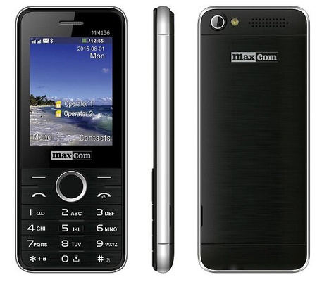 Telefon Komórkowy Maxcom MM136 DS Latarka 2G Czarny Oryg. opakowanie | Nowy