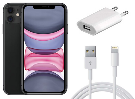 Smartfon Apple iPhone 11 128GB Czarny | AKCESORIA |  A-
