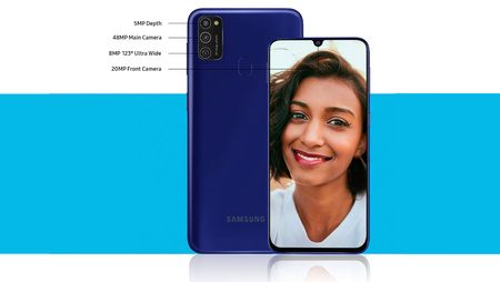 Samsung Galaxy M21 4/64GB AMOLED LTE | M215F/DSN | Black | Condition: Perfect