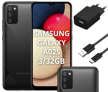 Samsung Galaxy A02s 3/32GB LTE 6.5" DS | SM-A025G/DSN | Czarny | Nowy