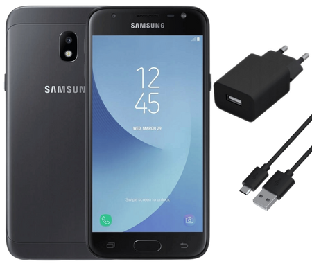 Smartfon Samsung Galaxy J3 2/16GB LTE J330F/DS Czarny | Stan: Bardzo dobry