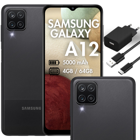 Samsung Galaxy A12 4/64GB LTE 60Hz | A125F/DS | Czarny | Stan: Dostateczny