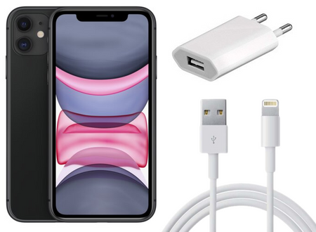 Smartfon Apple iPhone 11 64GB Czarny  | Stan: Bardzo dobry
