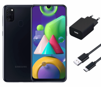 Samsung Galaxy M21 4/64GB LTE | M215F/DSN | Czarny | Stan: Bardzo dobry