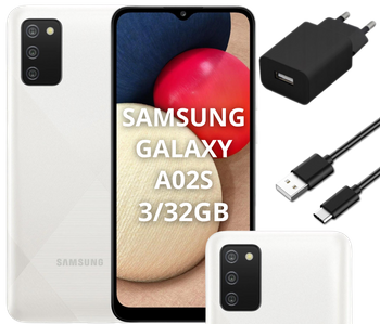 Samsung Galaxy A02s 3/32GB LTE DS | A025G/DSN | Biały | Stan: Bardzo dobry