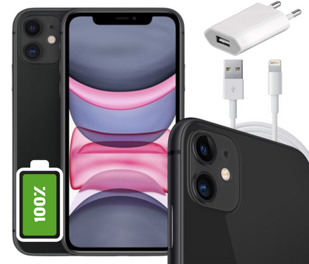 Apple iPhone 11 64GB Czarny | NOWA BATERIA 100% | Stan: Bardzo dobry
