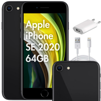 Smartfon Apple iPhone SE 2020 64GB Czarny NOWA BATERIA 100% | Stan: Dobry