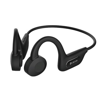 Słuchawki bezprzewodowe z przewodnictwem kostnym Bluetooth na szyję czarne