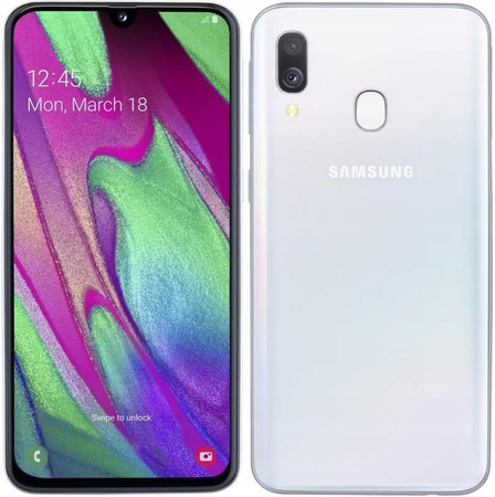 Samsung Galaxy A40 4/64GB LTE AMOLED | SM-A405FN/DS | Biały | Stan: Dobry