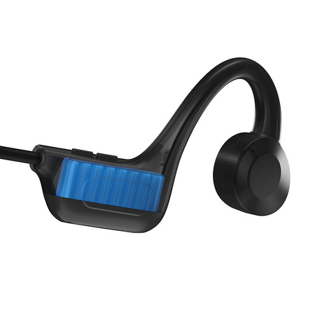 Słuchawki bezprzewodowe z przewodnictwem kostnym Bluetooth na szyję czarne