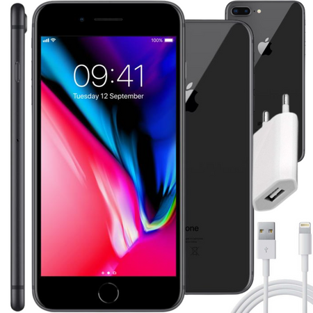 Smartfon Apple iPhone 8 Plus 128GB Czarny | Stan: Bardzo dobry