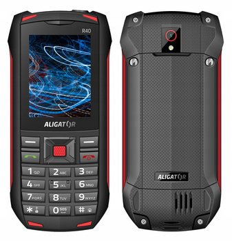 Telefon komórkowy Aligator R40 | czarno - czerwony | Stan: Dobry