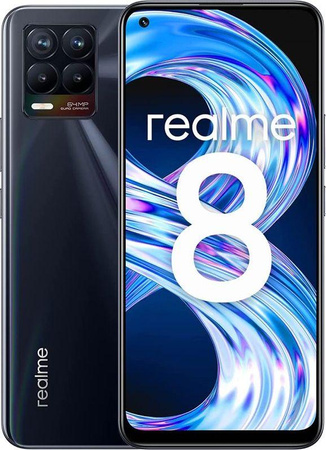Smartfon Realme 8 6/128GB LTE 6,4" Dual SIM RMX3085 Czarny | Stan: Dobry