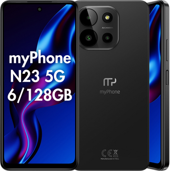 MYPHONE N23 5G 6/128GB | 6.56" smartphone 90Hz | Black | New