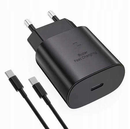 Fast 25W USB TYPE-C Network Charger + TYPE C 100 cm Universal Cable